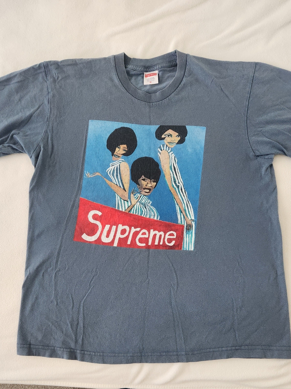 Supreme T Shirt Of The Supremes Size Medium Preowned Good Condition Gray